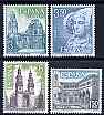 Spain 1969 Tourist Series set of 4 unmounted mint, SG 1993-96, stamps on , stamps on  stamps on churches, stamps on  stamps on sculpture, stamps on  stamps on tourism