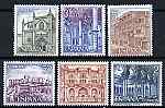 Spain 1970 Tourist Series set of 6 unmounted mint, SG 2040-45, stamps on architecture, stamps on churches, stamps on tourism