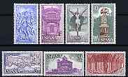 Spain 1971 Holy Year of Compostela (2nd Issue) set of 7 unmounted mint, SG 2105-11, stamps on , stamps on  stamps on religion, stamps on  stamps on shells, stamps on  stamps on maps