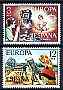 Spain 1976 Europa, Spanish Handicrafts set of 2 unmounted mint, SG 2361-62*, stamps on europa, stamps on textiles, stamps on lace, stamps on pottery