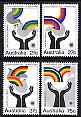Australia 1983 Commonwealth Day perf set of 4 unmounted mint, SG 882-85*, stamps on constitutions, stamps on rainbows, stamps on peace