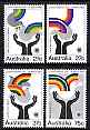 Australia 1983 Commonwealth Day perf set of 4 unmounted mint, SG 882-85*, stamps on , stamps on  stamps on constitutions, stamps on  stamps on rainbows, stamps on  stamps on peace