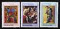 Australia 1980 Christmas (Works of Art) perf set of 3 unmounted mint, SG 758-60*, stamps on christmas, stamps on arts