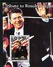 Djibouti 2004 Tribute to Ronald Reagan perf souvenir sheet unmounted mint, stamps on , stamps on  stamps on films, stamps on  stamps on cinema, stamps on  stamps on entertainments, stamps on  stamps on personalities, stamps on  stamps on americana, stamps on  stamps on presidents, stamps on  stamps on 