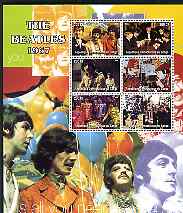 Congo 2004 The Beatles (1967) large perf sheet containing 6 values, unmounted mint, stamps on , stamps on  stamps on entertainments, stamps on  stamps on music, stamps on  stamps on pops, stamps on  stamps on personalities, stamps on  stamps on beatles