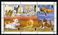 Gibraltar 1996 Puppies perf sheetlet containing set of 6 values unmounted mint, SG 761a