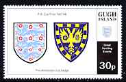 Gugh (Isles Of Scilly) 1996 Great Sporting Events - Football 30p - The Wimbledon Club Badge unmounted mint, stamps on , stamps on  stamps on football, stamps on  stamps on sport