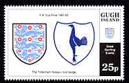 Gugh (Isles Of Scilly) 1996 Great Sporting Events - Football 25p - The Tottenham Hotspur Club Badge unmounted mint, stamps on , stamps on  stamps on football, stamps on  stamps on sport