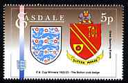 Easdale 1996 Great Sporting Events - Football 5p - Bolton Club Badge Winners of 1922-23 FA Cup Final, unmounted mint, stamps on , stamps on  stamps on football, stamps on  stamps on sport