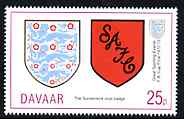 Davaar Island 1996 Great Sporting Events - Football 25p - Sunderland Club Badge Winners of 1972-73 FA Cup Final, unmounted mint, stamps on football, stamps on sport