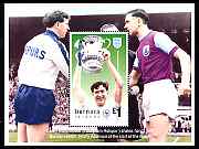 Bernera 1996 Great Sporting Events - Football £1 perf m/sheet - Spurs v Burnley 1961-62 FA Cup Final, unmounted mint, stamps on football, stamps on sport