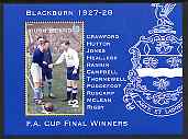 Gugh (Isles Of Scilly) 1996 Great Sporting Events - Football \A32 perf m/sheet - Blackburn Winners 1991-92 FA Cup Final, unmounted mint, stamps on football, stamps on sport