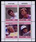 Palatine (Fantasy) Golfing Heroes perf sheetlet containing 4 values unmounted mint, stamps on , stamps on  stamps on sport, stamps on  stamps on golf
