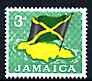 Jamaica 1964-68 National Flag & Map 3d (from def set) unmounted mint, SG 221, stamps on flags, stamps on maps
