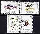 St Helena 1975 Centenary of Publication of Meliss's St Helena perf set of 4 very fine cds used, SG 310-13, stamps on trees, stamps on insects, stamps on beetles, stamps on birds, stamps on fish