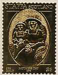Staffa 1976 Mother's Day \A36 embossed in 23k gold foil (Rosen #282) unmounted mint, stamps on women