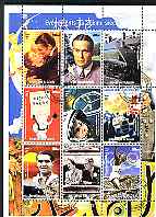 Guinea - Conakry 1998 Events of the 20th Century 1930-1939 perf sheetlet containing 9 values cto used, stamps on millenium, stamps on films, stamps on movies, stamps on golf, stamps on railways, stamps on space, stamps on racing, stamps on cars, stamps on royalty, stamps on olympics