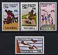 Nigeria 1980 Moscow Olympic Games perf set of 4 unmounted mint, SG 406-9*, stamps on , stamps on  stamps on olympics, stamps on  stamps on wrestling, stamps on  stamps on long jump, stamps on  stamps on netball, stamps on  stamps on swimming