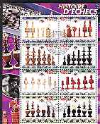 Congo 2003 History of Chess (Chess Pieces) #1 perf sheetlet containing set of 8 values cto used, stamps on chess