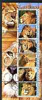 Benin 2003 Lions #2 perf sheetlet containing 6 values cto used, stamps on , stamps on  stamps on animals, stamps on  stamps on cats, stamps on  stamps on lions