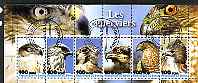 Benin 2003 Eagles perf sheetlet containing 6 values cto used, stamps on , stamps on  stamps on birds, stamps on  stamps on birds of prey, stamps on  stamps on eagles