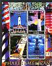 Congo 2004 Lighthouses of America (South East) perf sheetlet containing 4 values cto used, stamps on lighthouses