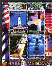 Congo 2004 Lighthouses of America (South East) perf sheetlet containing 4 values cto used, stamps on lighthouses