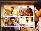 Ivory Coast 2004 Elvis Presley perf sheetlet containing set of 4 values cto used , stamps on personalities, stamps on elvis, stamps on music, stamps on films, stamps on cinema, stamps on horses