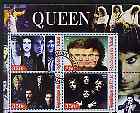 Chad 2003 Legendary Pop Groups - Queen perf sheetlet containing 4 values cto used, stamps on personalities, stamps on entertainments, stamps on music, stamps on pops, stamps on rock