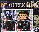 Chad 2003 Legendary Pop Groups - Queen perf sheetlet containing 4 values cto used, stamps on , stamps on  stamps on personalities, stamps on  stamps on entertainments, stamps on  stamps on music, stamps on  stamps on pops, stamps on  stamps on rock