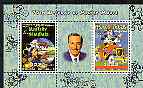 Somalia 2004 75th Birthday of Mickey Mouse #23 - Magazine covers perf sheetlet containing 2 values plus label, fine cto used, stamps on disney, stamps on films, stamps on cinema, stamps on aviation, stamps on cars