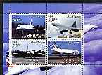 Somalia 2004 Concorde perf sheetlet containing 4 values cto used, stamps on , stamps on  stamps on aviation, stamps on  stamps on concorde