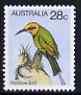 Australia 1980-82 Bee-Eater (Rainbow Bird) 28c from 2nd Birds def set unmounted mint, SG 735*, stamps on birds, stamps on 