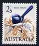 Australia 1964-65 Blue Wren 2s5d (ord paper) from Birds def set, unmounted mint, SG 367a, stamps on birds