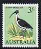 Australia 1964-65 Straw-necked Ibis 3s from Birds def set, unmounted mint, SG 369, stamps on birds