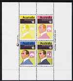 Australia 1976 National Stamp Week m/sheet unmounted mint, SG MS634, stamps on stamp on stamp, stamps on maps, stamps on , stamps on stamponstamp