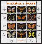 Estonia (Prangli) 1997 ? Butterflies perf sheetlet containing set of 12 values complete, unmounted mint