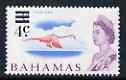 Bahamas 1966 Greater Flamingo 4c on 3d (from decimal opt def set) unmounted mint, SG 276*, stamps on birds, stamps on flamingos
