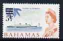 Bahamas 1966 RMS Queen Elizabeth 5c on 4d (from decimal opt def set) unmounted mint, SG 277, stamps on ships