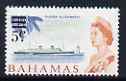 Bahamas 1966 RMS Queen Elizabeth 5c on 4d (from decimal opt def set) unmounted mint, SG 277, stamps on , stamps on  stamps on ships