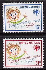 United Nations (NY) 1979 Int Year of the Child set of 2, SG 319-20 unmounted mint, stamps on , stamps on  stamps on children  united-nations, stamps on  stamps on  iyc , stamps on  stamps on 