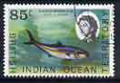 British Indian Ocean Territory 1968-70 Rainbow Runner (Dorade Fish) 85c very fine used, SG 24a, stamps on fish