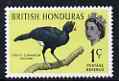 British Honduras 1962 Great Curassow Bird 1c unmounted mint, SG 202*, stamps on , stamps on  stamps on birds, stamps on  stamps on 