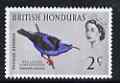 British Honduras 1962 Red-Legged Honey Creeper 2c unmounted mint, SG 203*, stamps on birds, stamps on 
