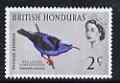 British Honduras 1962 Red-Legged Honey Creeper 2c unmounted mint, SG 203*, stamps on , stamps on  stamps on birds, stamps on  stamps on 