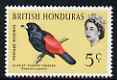 British Honduras 1962 Scarlet-Rumped tanager 5c unmounted mint, SG 206, stamps on birds, stamps on 