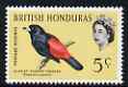 British Honduras 1962 Scarlet-Rumped tanager 5c unmounted mint, SG 206, stamps on , stamps on  stamps on birds, stamps on  stamps on 