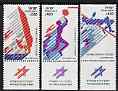 Israel 1981 11th Maccabiah Games perf set of 3 with tabs unmounted mint, SG 813-15, stamps on sport, stamps on sailing, stamps on basketball, stamps on high jump