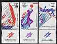 Israel 1981 11th Maccabiah Games perf set of 3 with tabs unmounted mint, SG 813-15, stamps on , stamps on  stamps on sport, stamps on  stamps on sailing, stamps on  stamps on basketball, stamps on  stamps on high jump