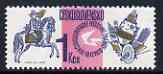 Czechoslovakia 1976 Stamp Day 1k unmounted mint, SG 2317, stamps on postal, stamps on horses, stamps on space, stamps on communications